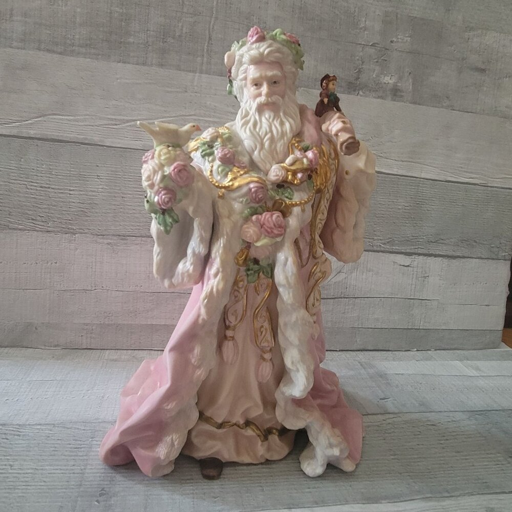 Franklin Mint Father Christmas Santa Claus Ceramic Figurine